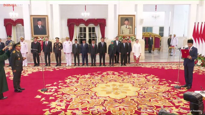 Agus Subiyanto resmi dilantik. (foto: X Sekretariat Kabinet)