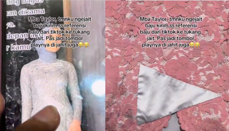Buat ngakak! tukang jahit buatkan tombol play di baju jahitan karena ini. (foto: @realchiziii)