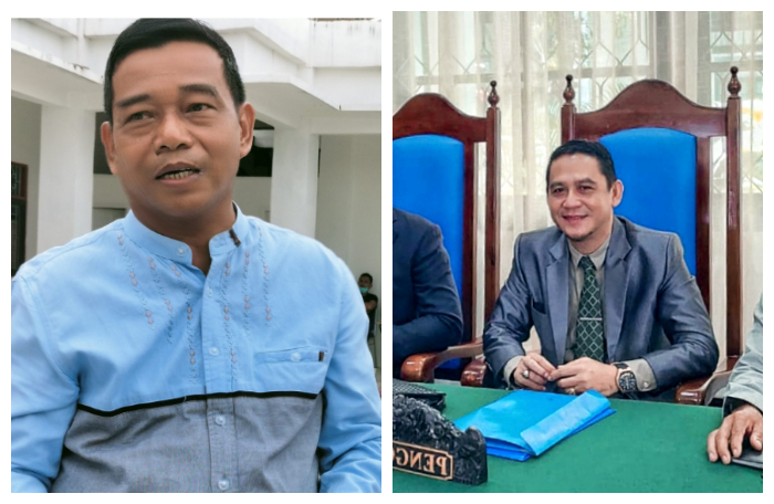 Anggota DPRD Barito Utara dan inzet foto, kuasa hukum mantgan kades Linon Besi II, Rusli SH.Foto.1tulah.com