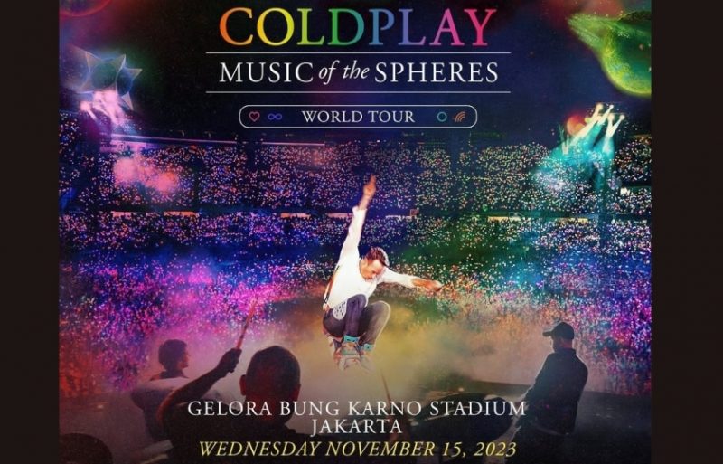Coldplay akan menyelenggarakan konser di Indonesia yang bertajuk ‘Music of The Spheres’ pada 15 November 2023. Sumber foto : Instagram @pkentertainment.id