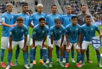 Para pemain Israel berpose sebelum dimulainya pertandingan sepak bola Grup C Piala Dunia U-20 2023 antara Israel vs Kolombia di stadion Diego Armando Maradona di La Plata, Argentina. Sumber foto : suara.com
