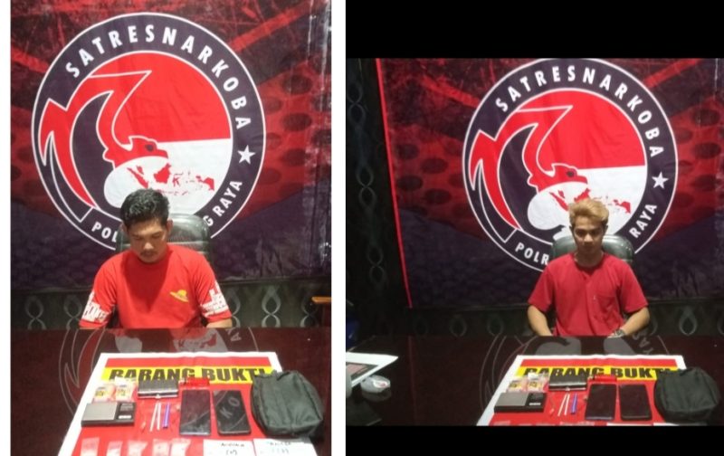 Dua pengedar sabu di Murung Raya yang diringkus Satresnarkoba Polres Mura. (Foto :1tulah.com)

