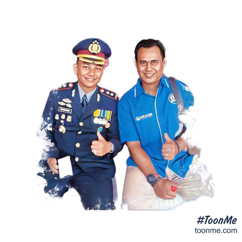 AKBP Yusfandi Usman, SIK,. MIK (kiri) bersama wartawan media 1tulah.com di Barsel Aifansyah (kanan)