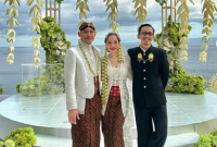 Aming hadiri pernikahan sahabatnya, BCL dengan Tiko Aryawardhana (sumber: instagram @amingisback)