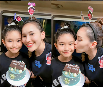 Bilqis Khumairah Razak, ulang tahun ke-10 (sumber: instagram @ayutingting92)