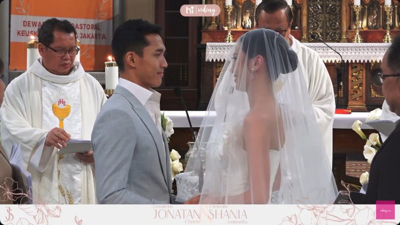 Jonatan Christie dan Shanju eks JKT48 resmi menikah. (foto: tangkap layar YouTube viding)