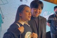 Arsy Widianto dan Ziva Magnolya saat promosi lagu duet terbarunya (foto:suara.com)