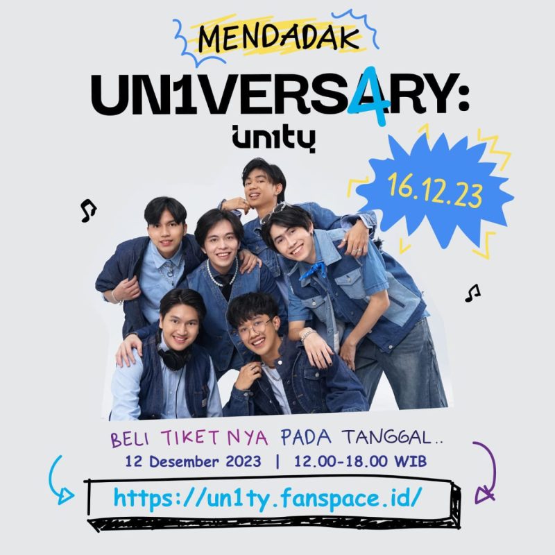 Konser UN1TY 'Mendadak UN1VERS4RY'. (foto: X UN1TY_Official)