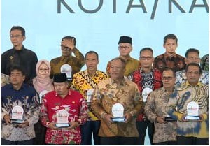 Wakil Bupati Asahan Taufik Zainal Abidin Siregar, S. Sos, M. Si di Nusantara Hall, ICE BSD City ini pada Forum Smart City Nasional, Pameran dan Awarding Gerakan Menjadi Smart City 2023, Rabu (07/12/2023).Foto.irwan/1tulah.com