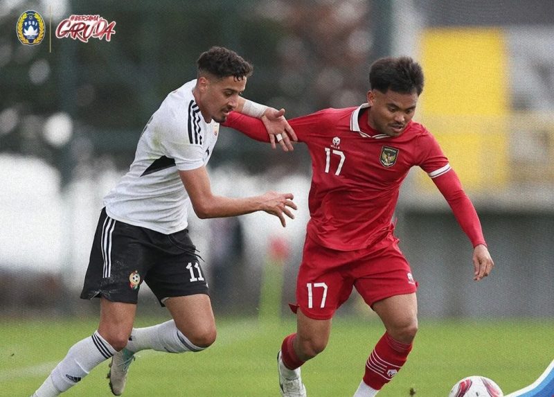 Indonesia kalah dari Libya di laga uji coba. Sumber foto : Instagram @timnasindonesia
