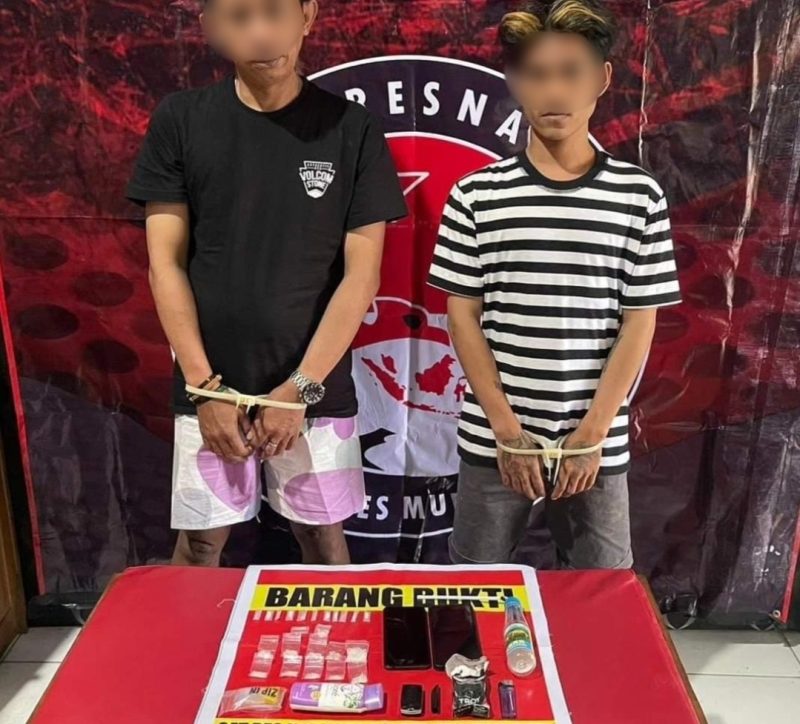 Hendak transaksi, bandar sabu dan kurir di Murung Raya diciduk polisi. (Foto : 1tulah.com)