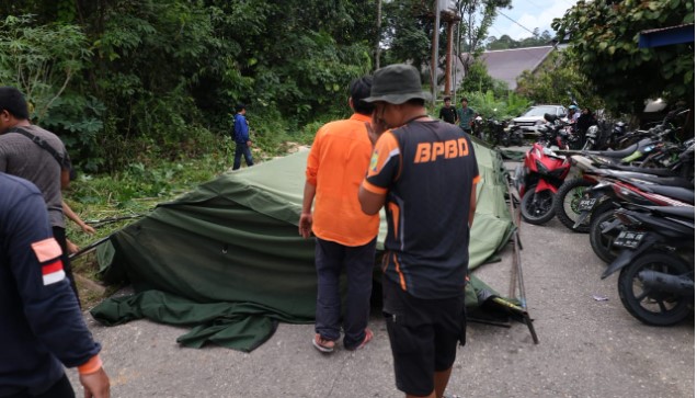 Badan Penanggulangan Bencana Daerah (BPBD) Kabupaten Barito Utara, mendirikan Posko banjir di 7 kecamatan yang terdampak banjir. Foto:Delia/1tulah.com