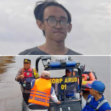 Foto korban yang tenggelam di sungai Barito seorang WNA asal Myanmar (atas) dan (bawah) Kapolsek Dusun Hilir, AKP Andra Dwi Hardanto (kiri) bersama tim Basarnas saat menyisir sungai untuk mencari korban, Selasa (23/1/2024).
Foto. Alifansyah/1tulah.com

