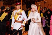 Pernikahan Pangeran Mateen dan Anisha Rosnah. (foto: instagram @tmski)