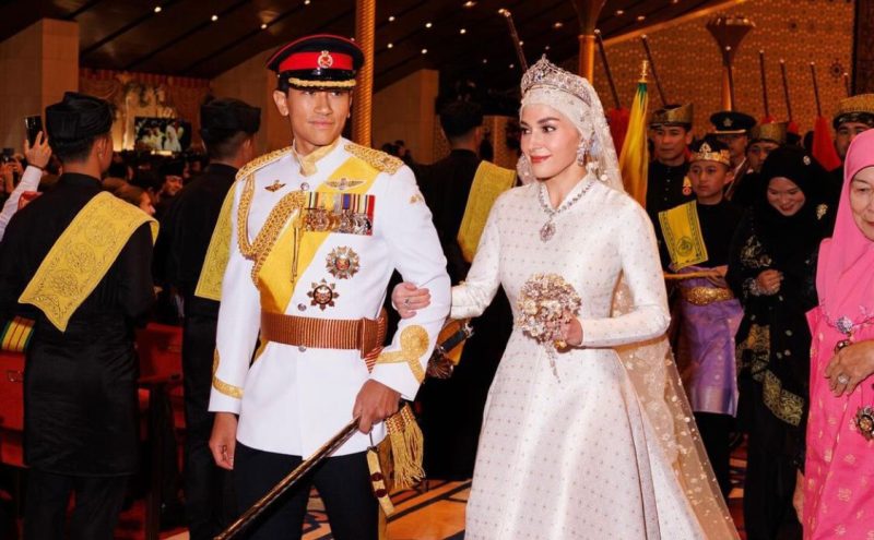 Pernikahan Pangeran Mateen dan Anisha Rosnah. (foto: instagram @tmski)