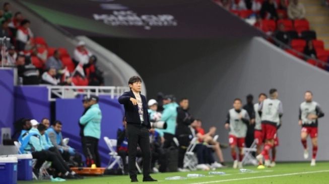 Shin Tae-yong saat mendampingi timnas Indonesia di Piala Asia 2023 (sumber; suara.com)