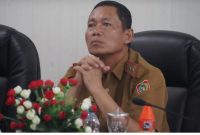 Staf Ahli Gubernur Kalteng Bidang Ekonomi, Keuangan dan Pembangunan Yuas Elko ikuti rakor pengendalian inflasi bersama Menteri Dalam Negeri secara virtual. Foto:Istimewa
