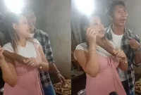 Potret Pinkan Mambo berjualan singkong (sumber: suara.com)