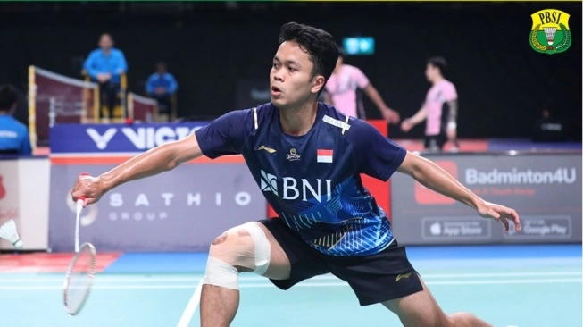 Anthony Sinisuka Ginting, tunggal putra Indonesia akan turun bertanding di Malaysia Open 2024 di babak 16 besar (sumber: suara.com)