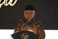 Wakil Presiden (Wapres) Ma'ruf Amin memberikan keterangan pers.  Sumber foto : pmjnews.com