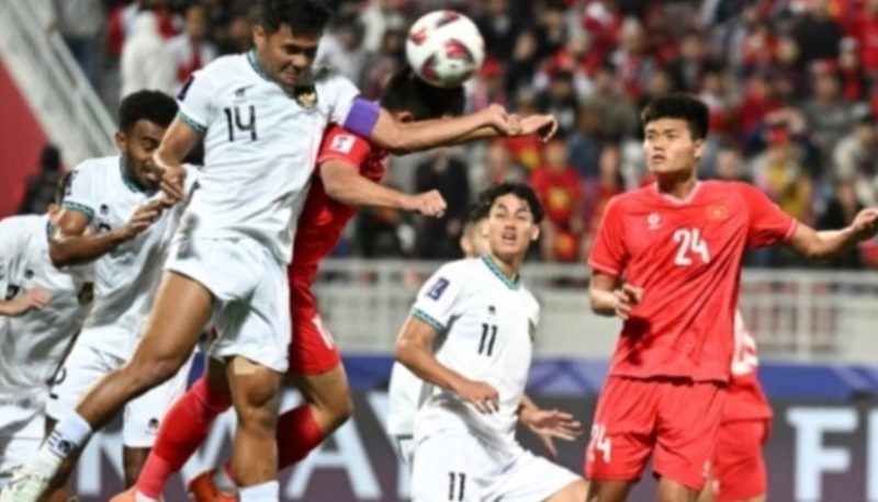 Aksi timnas Indonesia saat hadapi Vietnam di Piala Asia 2023 (pssi,org