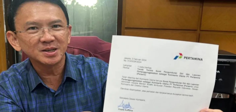 Ahok mundur dari jabatannya di PT Pertamina. (foto: instagram @basukibtp)