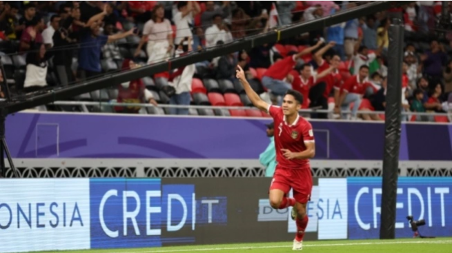 Selebrasi Marselino Ferdinan, bintang muda di era Shin Tae-yong (sumber: suara,com)
