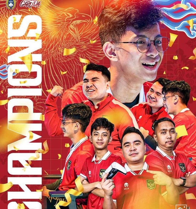 Timnas Indonesia keluar sebagai juara AFC eAsian Cup Qatar 2023 (sumber: instagram timnas.indonesia)
