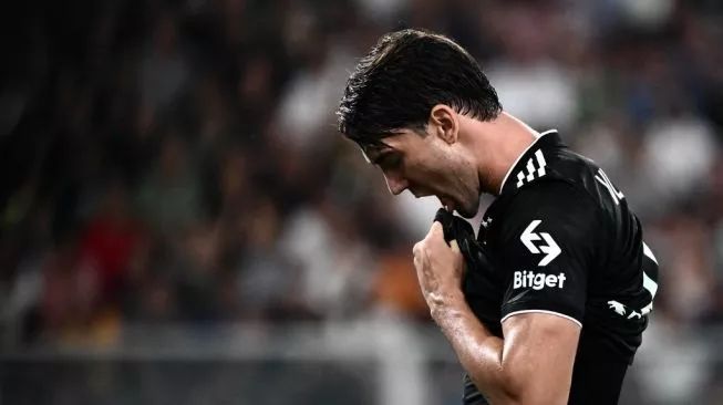 Penyerang Juventus asal Serbia, Dusan Vlahovic (sumber: suara.com)