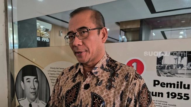 Ketua Komisi Pemilihan Umum (KPU) Hasyim Asy'ari. (sumber: suara.com)