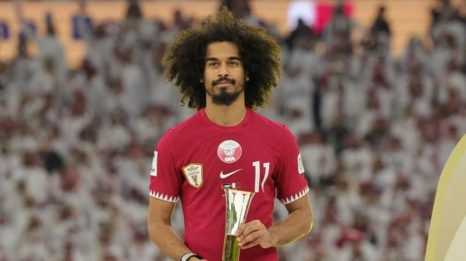 Penyerang terampil timnas Qatar, Akram Afif (sumber: suara.com)