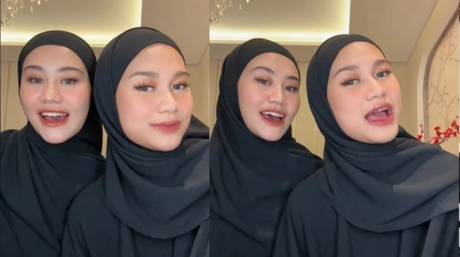 Aaliyah Massaid dan Azizah Salsha (sumber: suara.com)