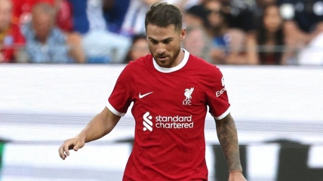 Gelandang sentral Liverpool, Alexis Mac Allister.  (sumber: suara.com)