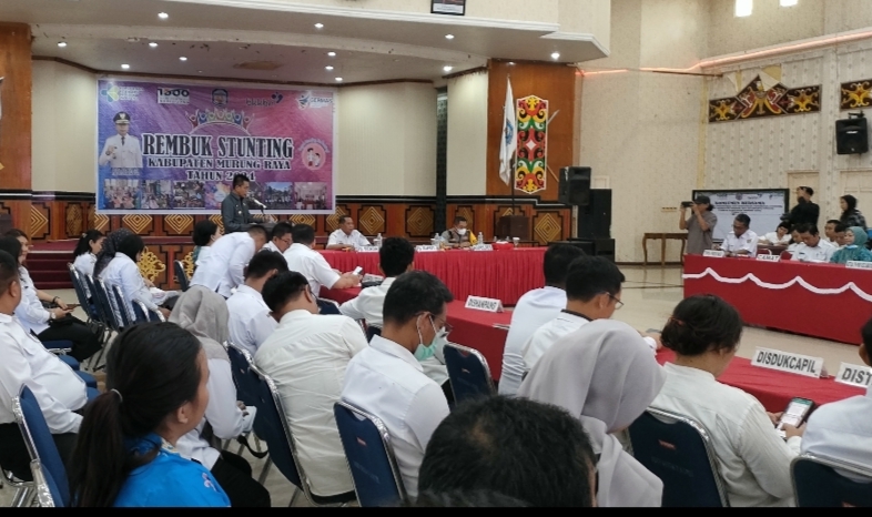 Pemkab Mura saat melaksanakan rembuk stunting, Rabu (20/3/2024)