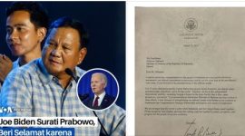 Lewat surat dengan kop resmi Gedung Putih, tertanggal 12 Maret, Biden menyampaikan “ucapan selamat kepada masyarakat Indonesia atas keberhasilan pemilu. Foto:Tangkapan Layar/voaindonesia.com
