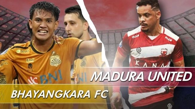 Prediksi pertandingan Bhayangkara FC vs Madura United di BRI Liga 1 (sumber: suara.com)