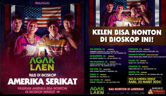 Film Agak laen bakal tayang di Amerika (sumber: X @ernestprakasa)