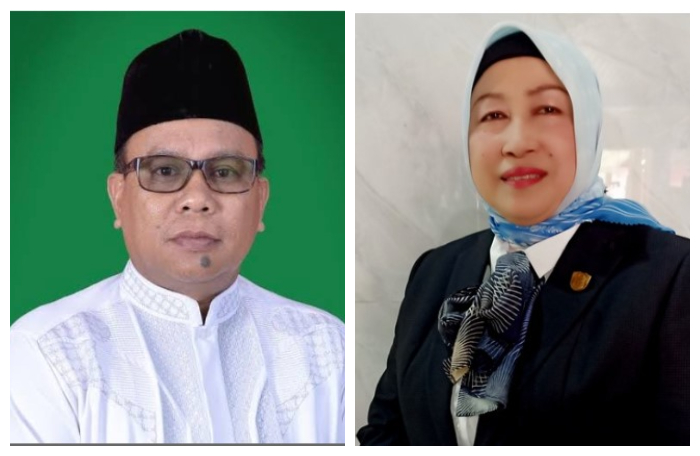 Ketua DPC PKB Barito Utara, H Gogo Purman jaya dan Hj Mery Rukaini, Ketua DPD Demokrat Barut. Foto.dok.1tulah.com
