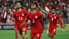 Ekspresi bek Timnas Indonesia U-23, Muhammad Ferarri (tengah) pada laga semifinal Piala Asia U-23 2024 di Stadion Abdullah bin Khalifa, Doha, Qatar, Senin (29/4/2024) malam WIB. (sumber: suara.com)