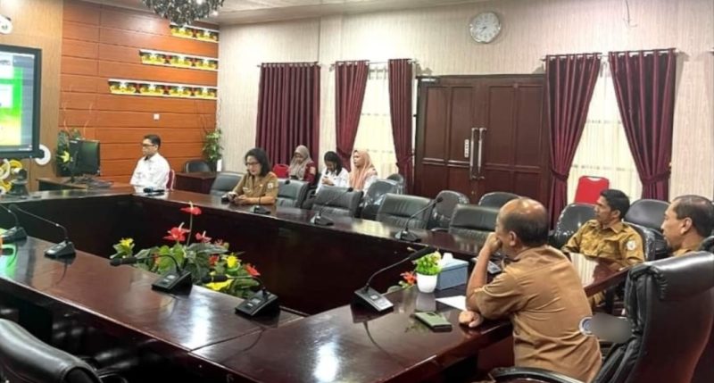 Pemkab Mura saat mengikuti Rakor Inflasi pengendalian daerah
