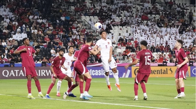 Pertandingan Timnas Indonesia U-23 melawan Qatar U-23 (sumber: suara.com)