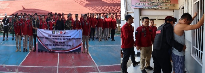Lembaga Pemasyarakatan (Lapas) Kelas IIB Muara Teweh menggelar Apel Siaga 3 + 1 (Berantas Halinar) dan razia gabungan, Jumat (5/4/2024).Foto:Delia/1tulah.com