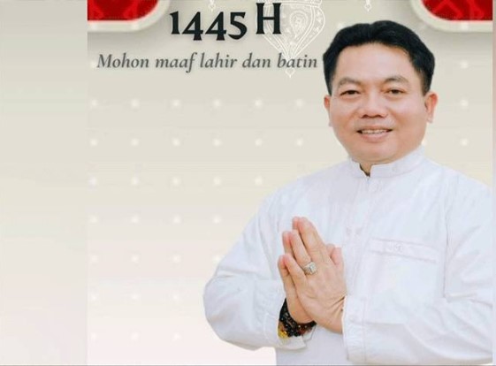 Ketua DPRD Kalimantan Tengah Wiyatno mengucapkan selamat Hari Raya Idul Fitri 1445H/2024 M. (Foto:Istimewa)