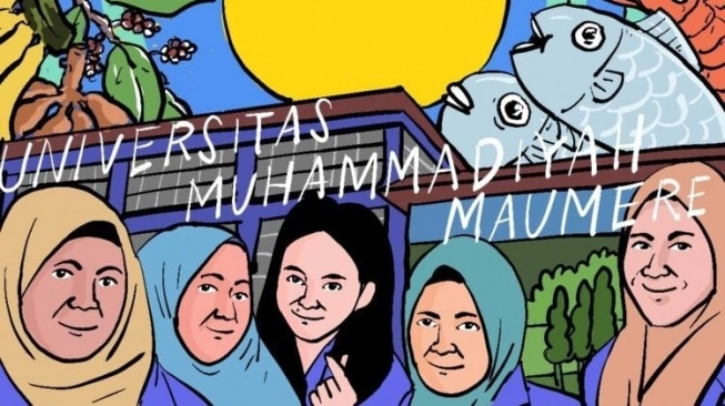 Universitas Muhammadiyah Maumere terletak di Kabupaten Sikka, Nusa Tenggara Timur membolehkan mahasiswa membayar uang kuliah dengan hasil bumi (sumber: suara.com)