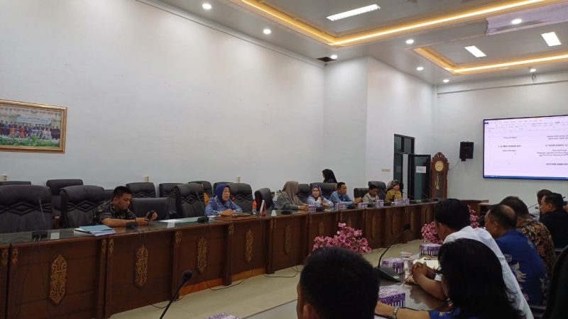Ketua DPRD Barito Utara Hj Mery Rukaini ketika memimpin RDP bersama pihak Maskapai Wings Air dan Managemen Bandara Beringin serta Dinas Perhubungan, Kamis (16/4/2024).foto.Delia/1tulah.com