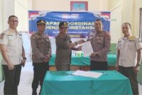 Polres Kapuas, Satpol PP dan Damkar tandatangani MoU, Kamis (1/02/2024). Foto.M Gazali Noor/1tulah.com
