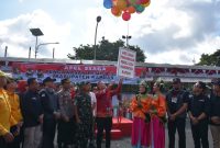Pelepasan Balon Udara Mengawali Pemilu 2024 Kapuas. Foto.M Gazali/1tulah.com