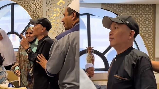Momen Ayah Ojak adu mulut dengan jemaah haji asal Malaysia (sumber: suara.com)
