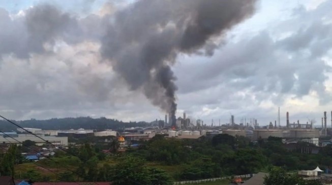 Peristiwa kebakaran yang melanda PT KPI. [ANTARA]