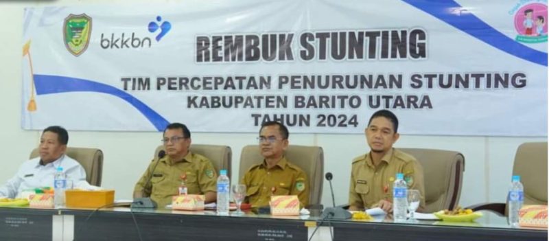Rapat Penilaian Kinerja dan Aksi Konvergensi Kabupaten/Kota se-Kalimantan Tengah Tahun 2024 secara Daring melalui ruang rapat setda lantai I, Muara Teweh, Selasa (7/5/2024).Foto:Delia/1tulah.com